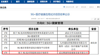 攜康·智能健康服務車、智能健康服務包被成功入選工信部5G+醫(yī)療健康應用試點項目！